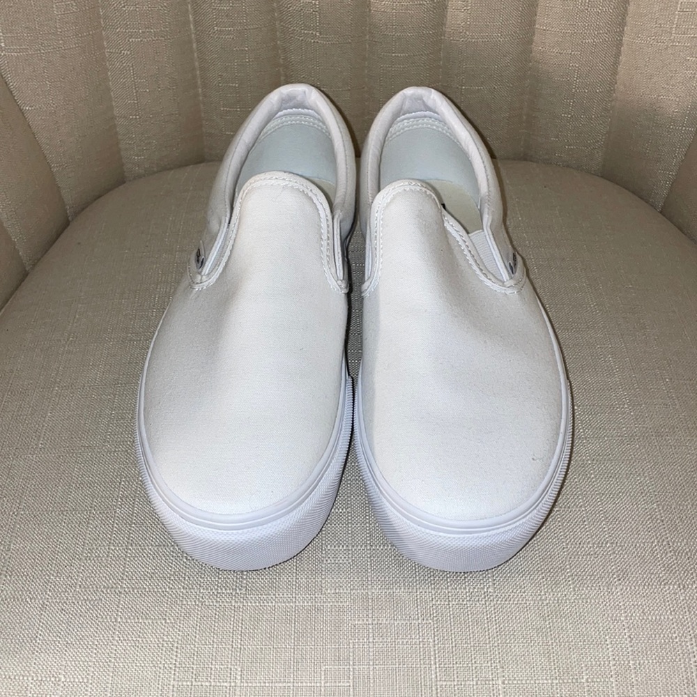 Vans Platform White Slip-On Shoe